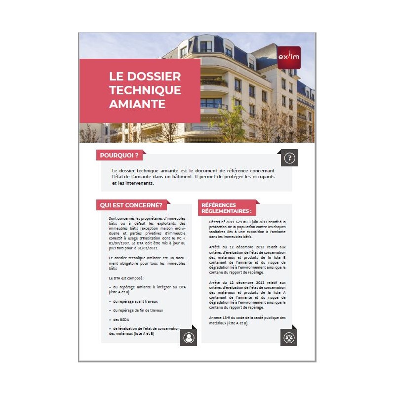 Lot de 20 Fiches Métier - DTA