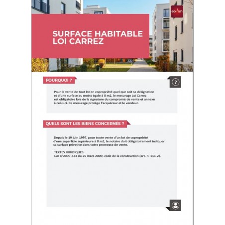 Lot De Fiches M Tier Loi Carrez