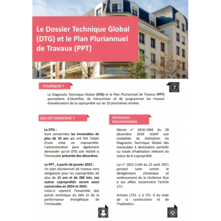 Lot de 20 fiches métiers - Le DTG et le PPT